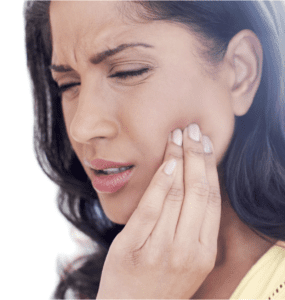 woman with dental pain