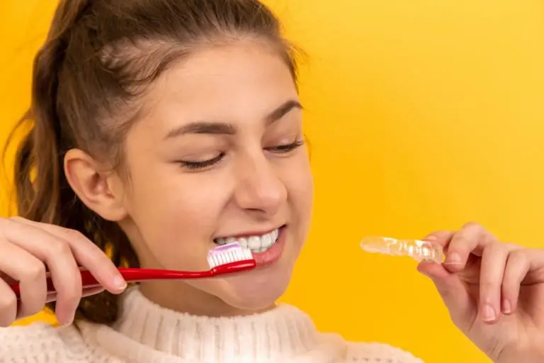 brushing teeth